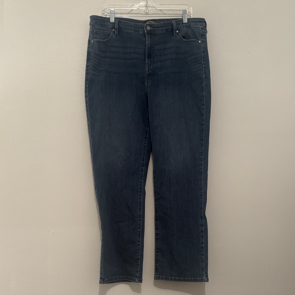 Buffalo David Bitton Alyssa High Rise Straight Leg Jeans Womens 14/34 Stretch